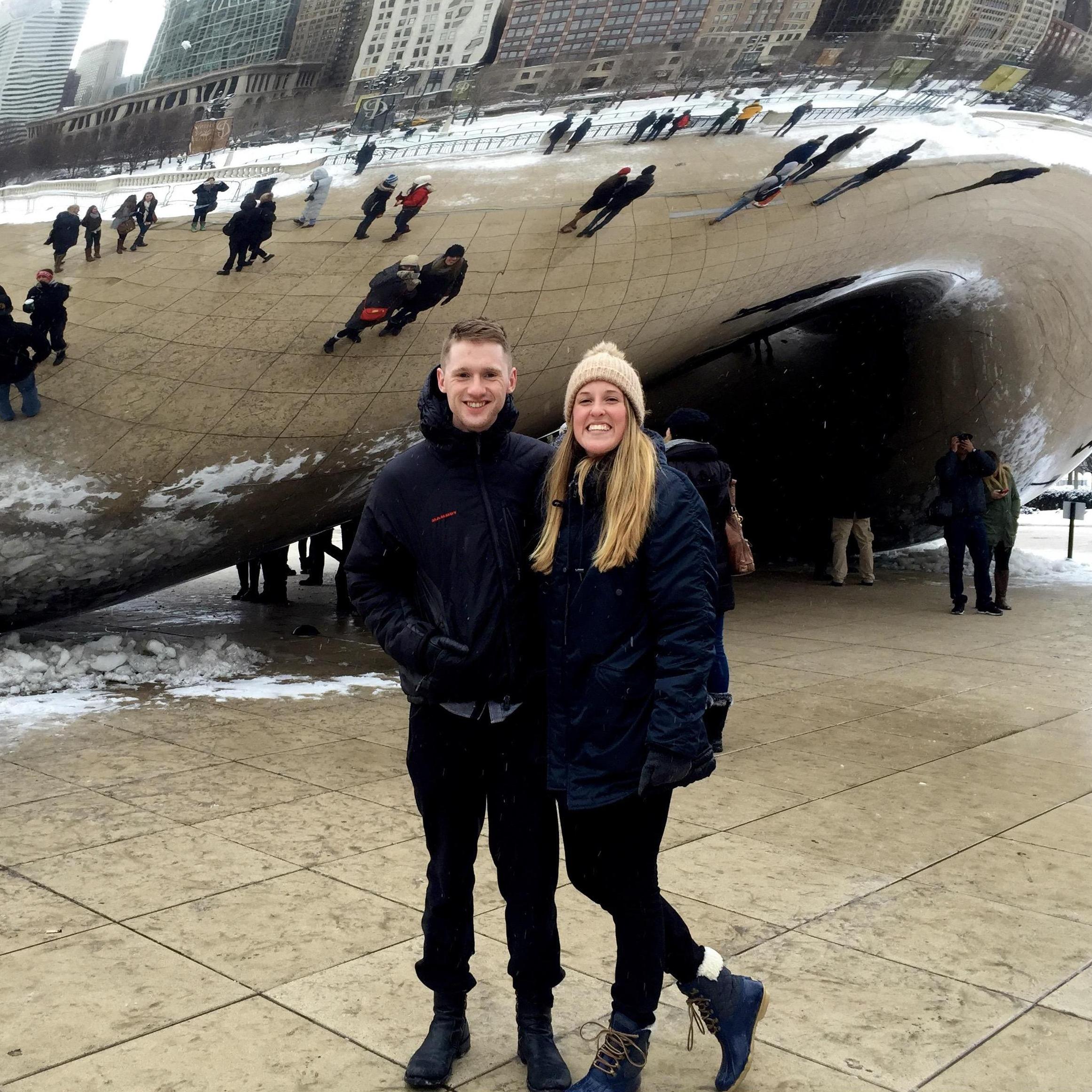 One of our earlier trips together. We don't advise visiting Chicago in February. It's rather cold. (2015)