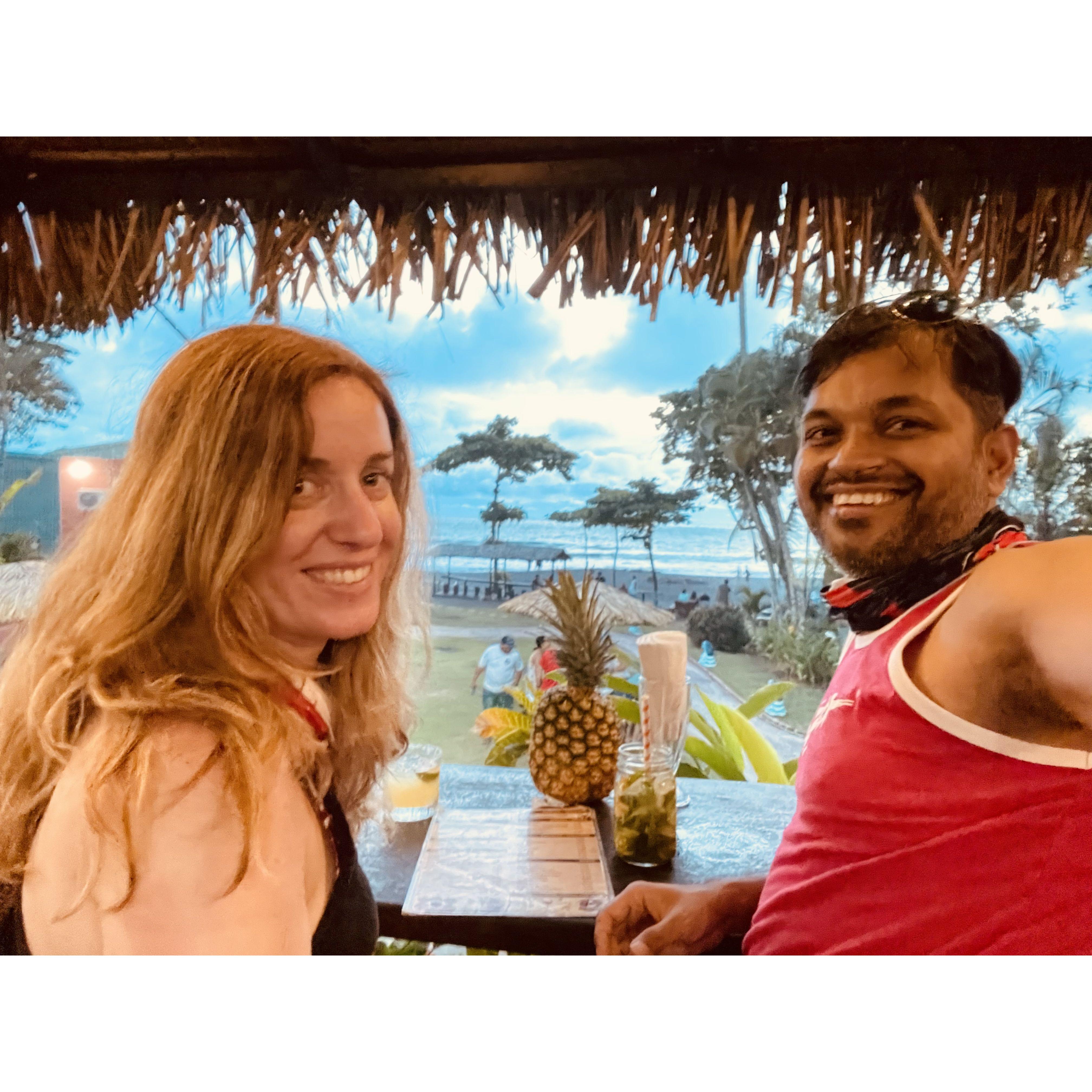 Costa Rica drinks at Playa Hermosa.