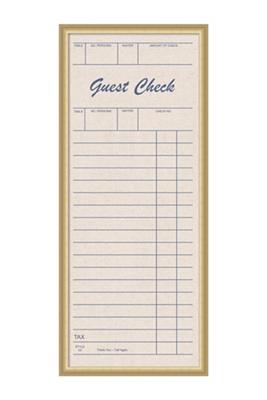 Framed Guest Check Pinboard