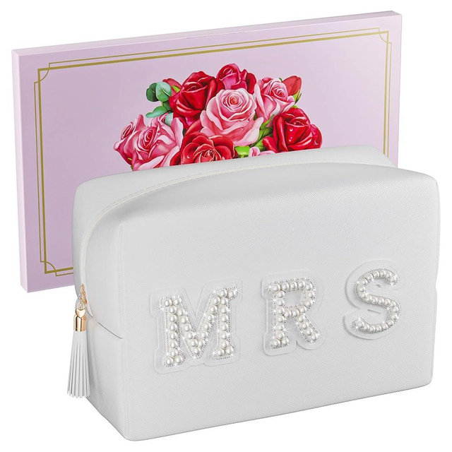 Chelmon Mrs Bag Personalized Wedding Gifts Mother of The Bride Gifts Bridal Shower Gifts for Bride Bridesmaid Gifts Vacation Travel Essentials with Gifts Box