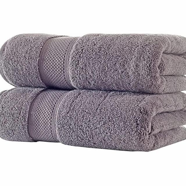 BAGNO MILANO Turkish Towels Luxury Hotel-Spa Towel Set, Non-GMO 100% Turkish Cotton | Ultra Soft Plush Absorbent Towels (Grey, 2 Pcs Bath Towel Set)
