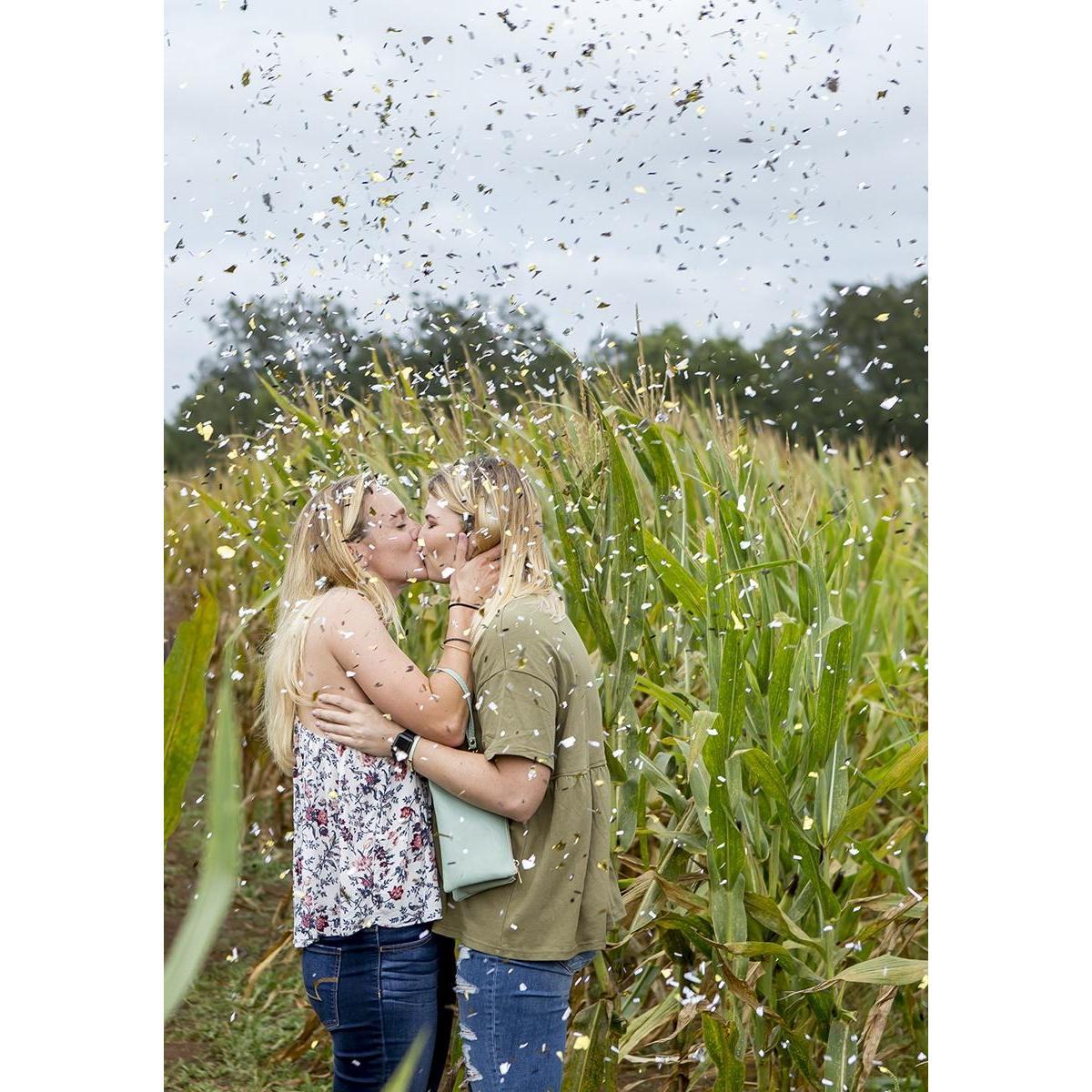 Our first kiss as an ENGAGED couple!