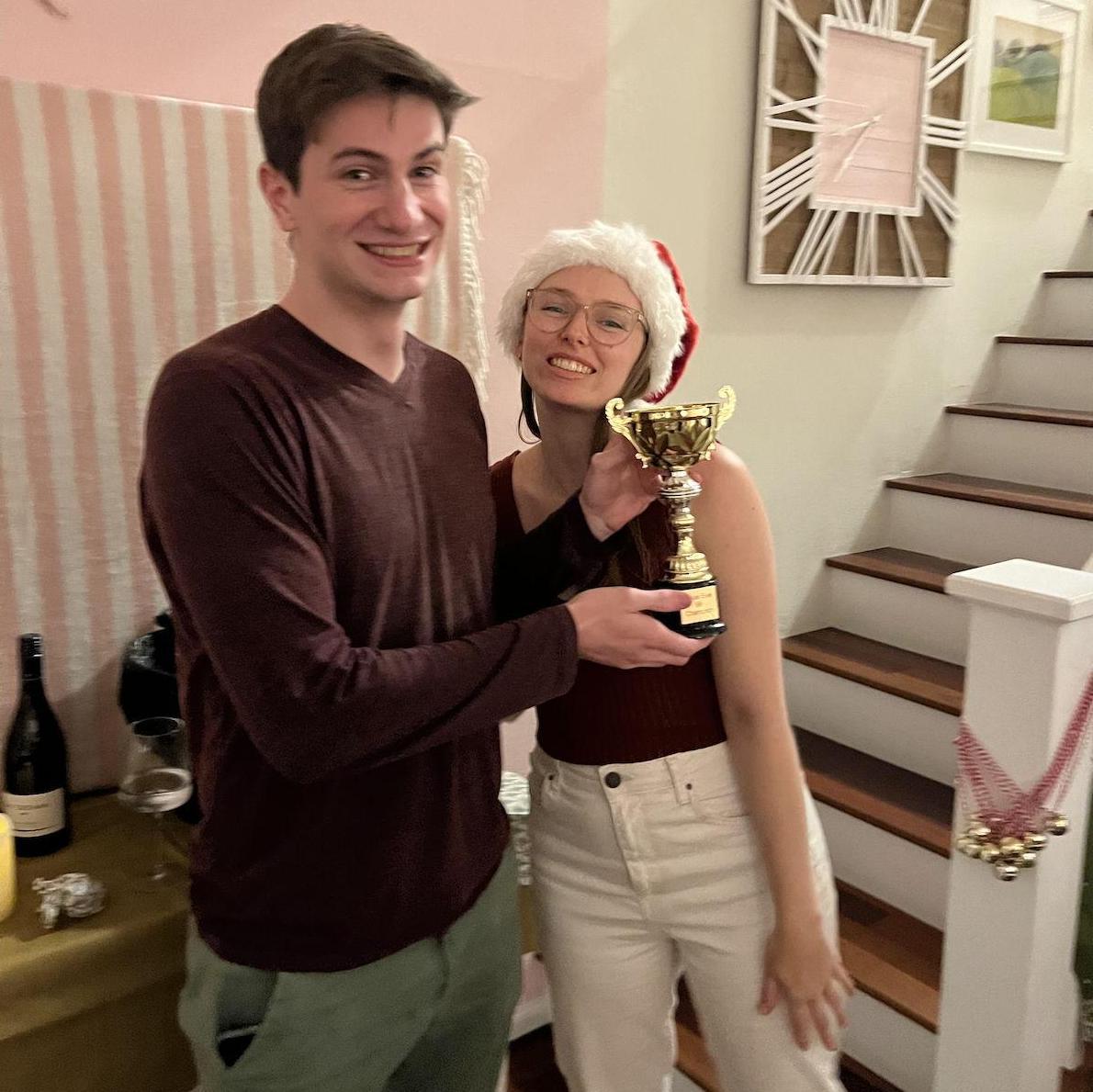 Winning the Christmas Eve 99 trophy!