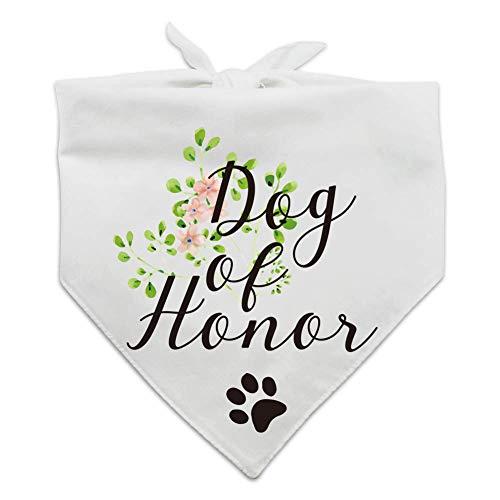 family Kitchen Dog of Honor, Maid of Honor Wedding Dog Bandana, Wedding Photo Prop, Pet Scarf Accessories, Coral Wedding Bandana