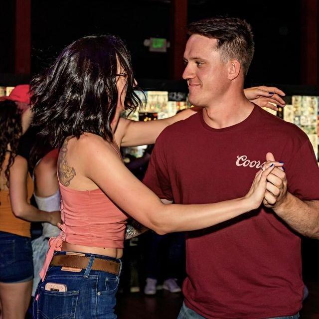 Spinning around the dance floor. (JUN 2024)