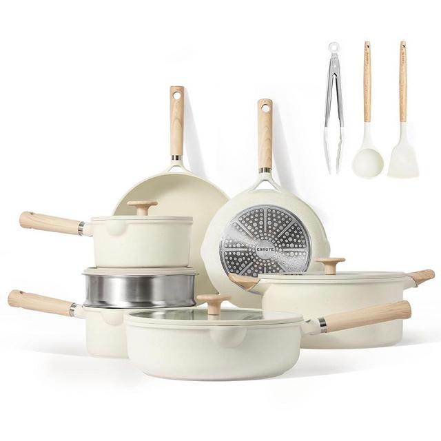 CAROTE 14pcs Pots and Pans Set, Nonstick Cookware Sets, Kitchen Induction Pots and Pans Cooking Sets, Pan Sets for Cooking, Cooking Utensils Set