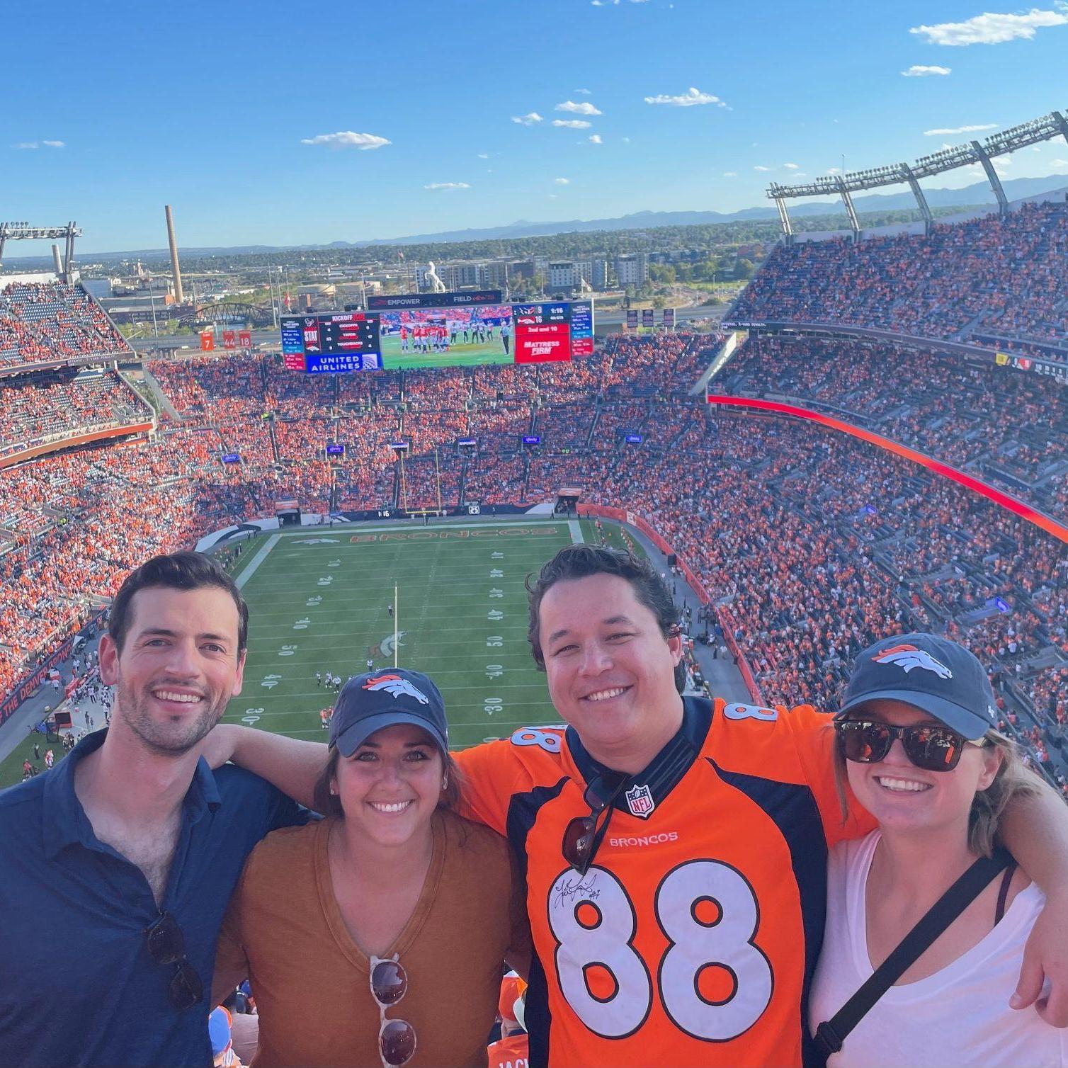 Our first Broncos game together