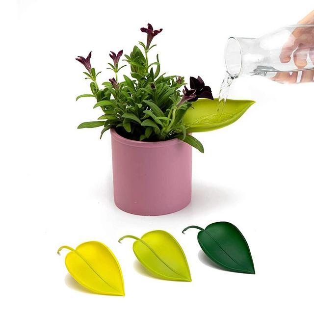 PELEG DESIGN Leaflow Plant Pot Watering Funnel (Set of 3), Plant Watering Devices for Indoor and Outdoor Plants, House Plant Waterer, Indoor Plant Watering