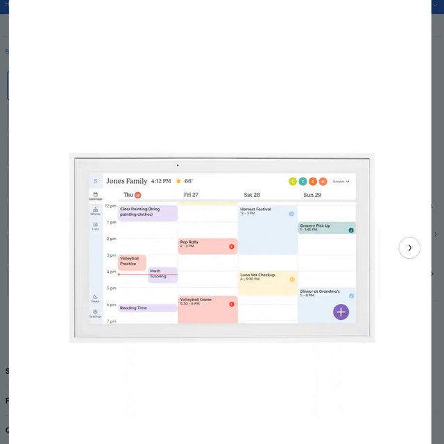 Skylight - Calendar: 15 Inch Touchscreen Smart Calendar and Chore Chart - White