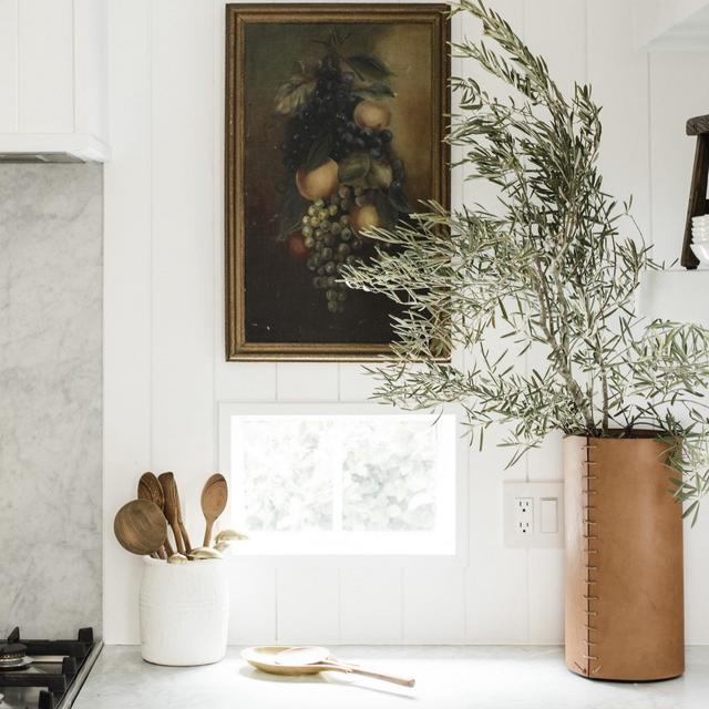 Leather Wrapped Vase