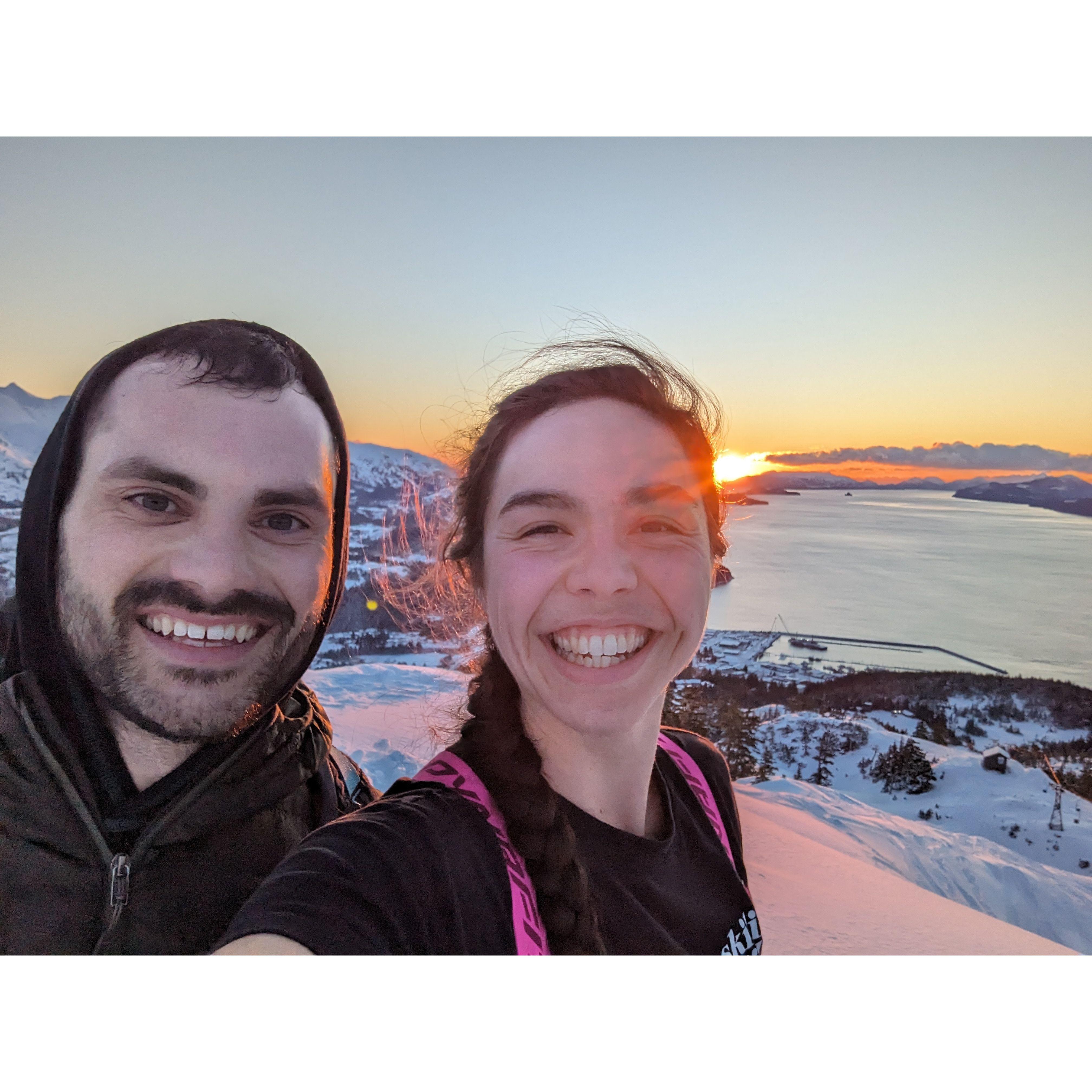 Michelle & Brian's favorite place to backcountry ski- Mt. Eyak, Cordova.