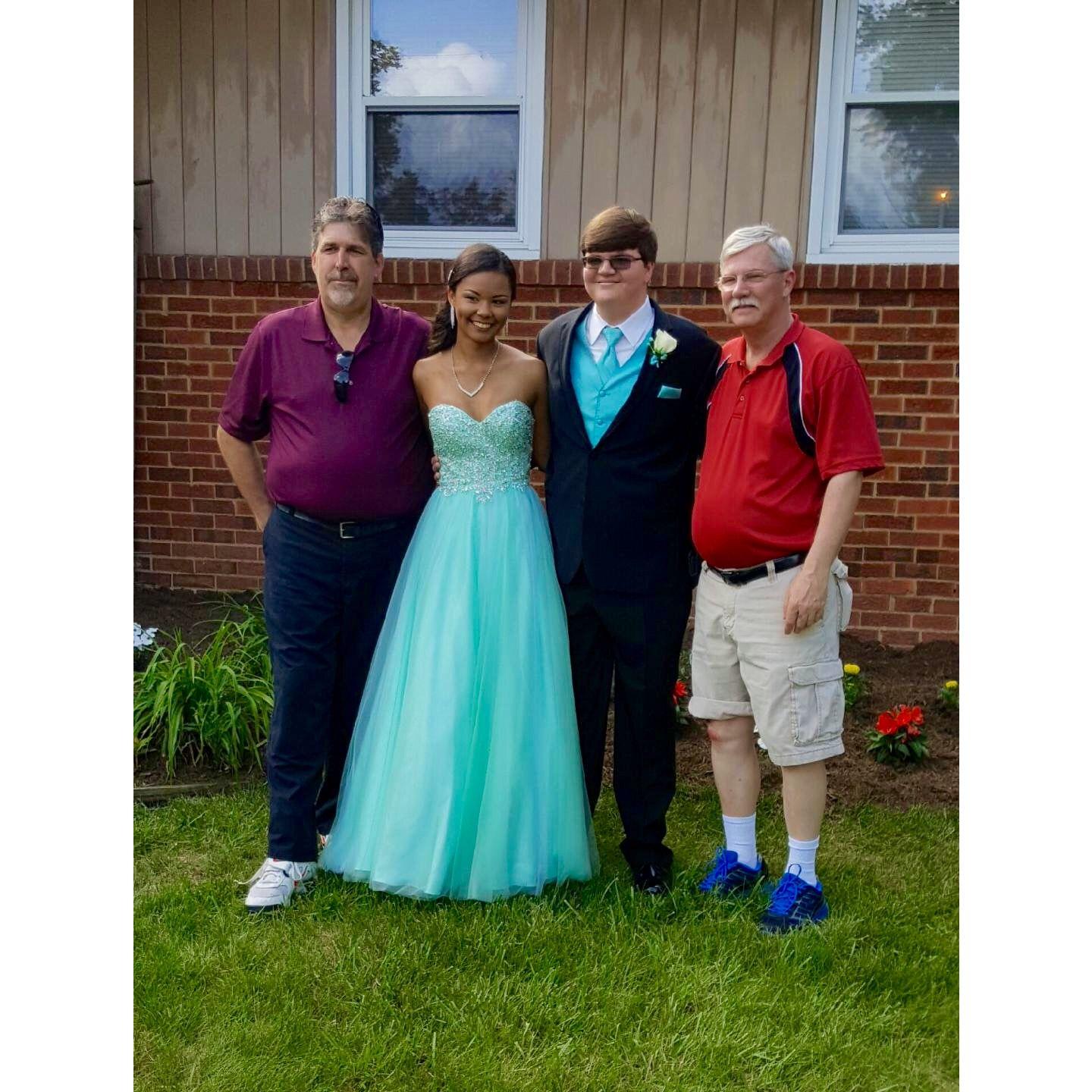 Prom pictures with Karl and Tom June 2016