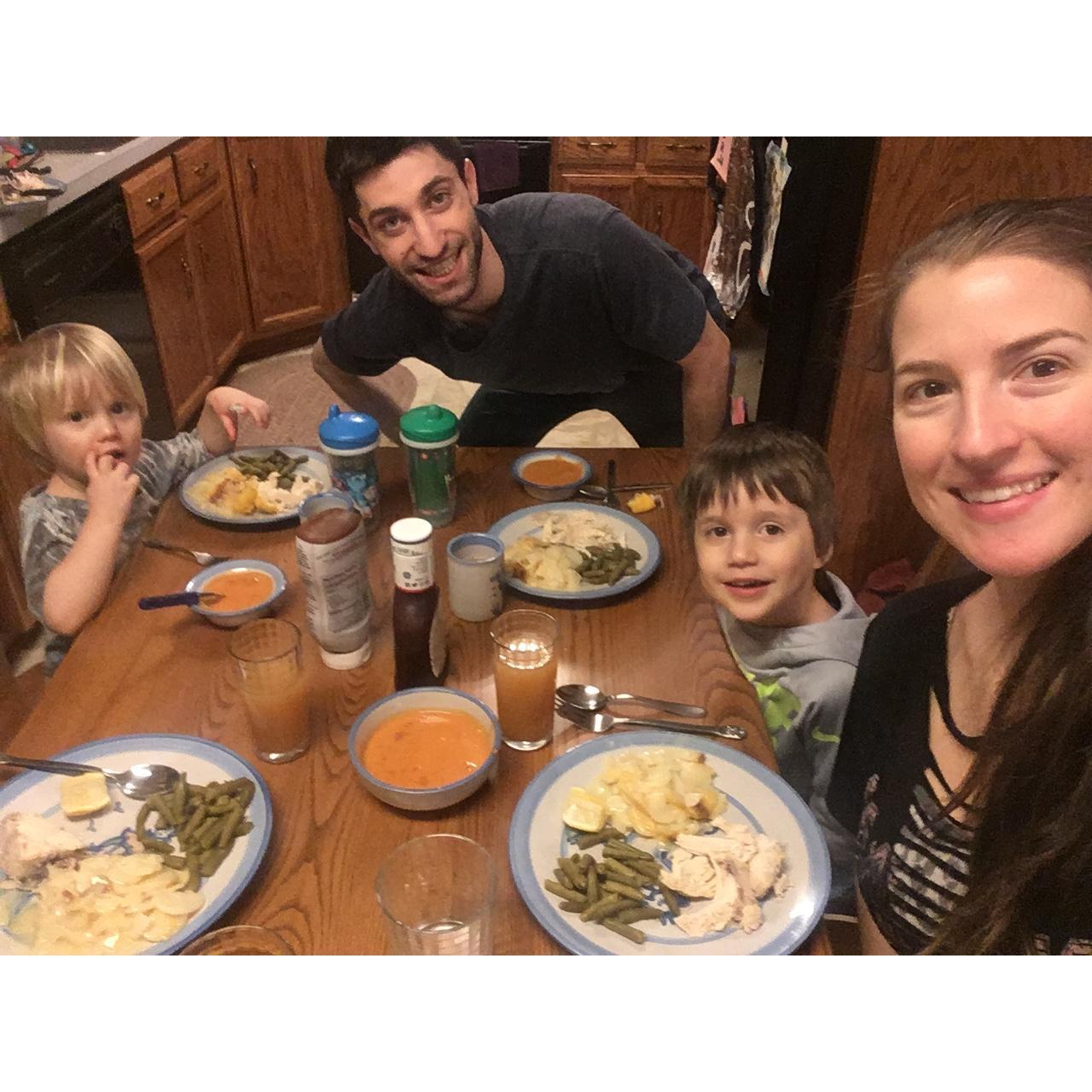 "Practicing" family dinner