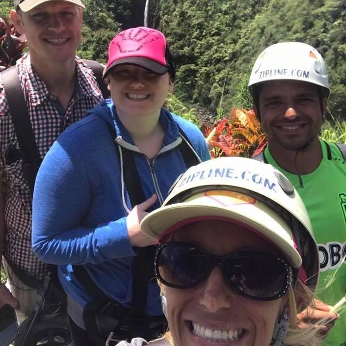 Zip lining with besties