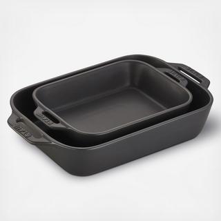 Rectangular Matte 2-Piece Baking Dish Set