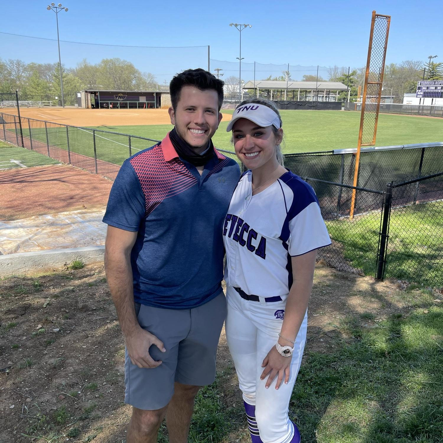 Alex's first time watching Sydney play softball!