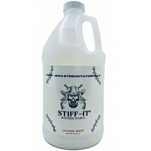 Stiff-it Western Cowboy Starch for Crisp and Clean Denim - Patent Formula with Leather Scent, Easy-Pour Design, and Winkle-Free Jeans (1)