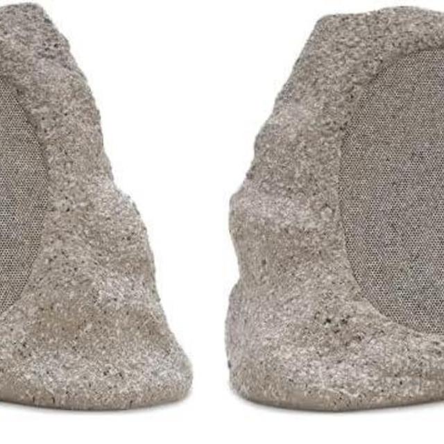Victrola Rock Speaker Connect, Stone, Wireless Outdoor Speaker with Bluetooth 5.3, 22-Hour Battery Life, Portable Speaker with Solar Charging, Link Up to 20 Rock Speakers, IP54 Waterproof Speaker