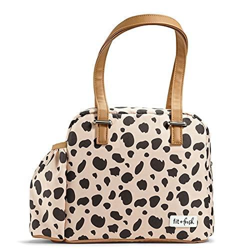 Fit + Fresh Laketown Soft Liner Insulated Lunch Bag, Cheetah Graphic