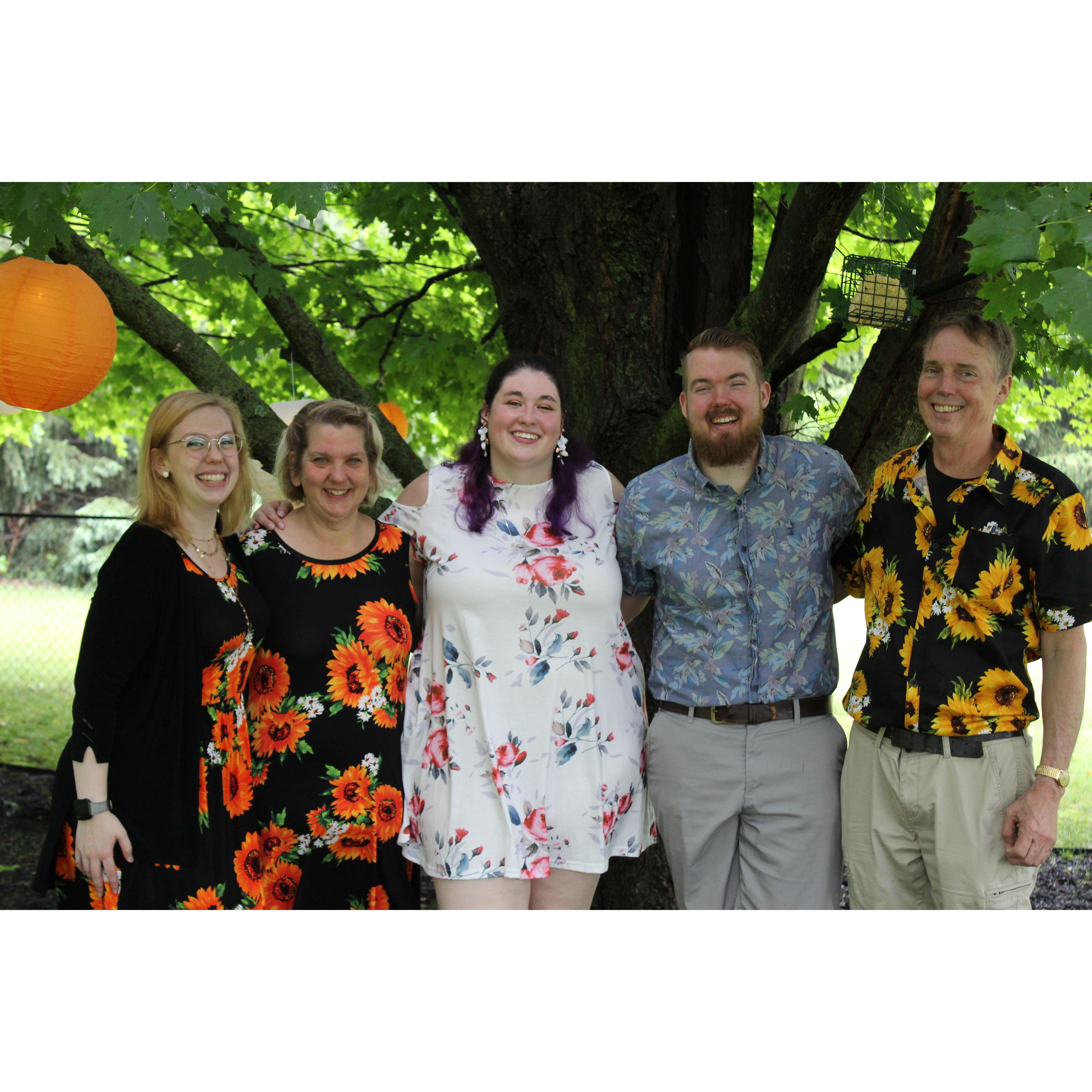 Jordan's family on our wedding day