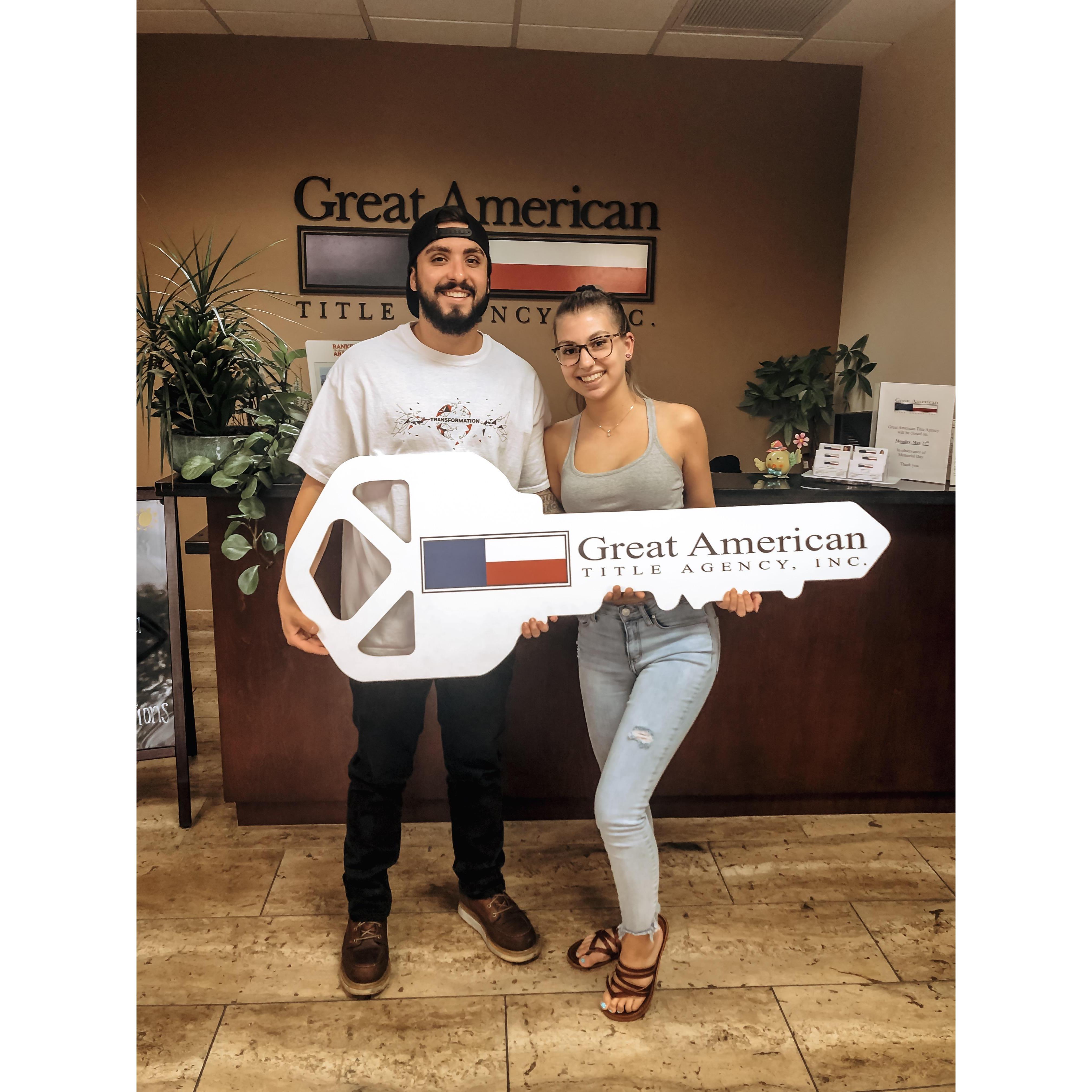 Buying our first home together.