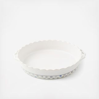 Sterling Check Everyday Stoneware Oval Baker