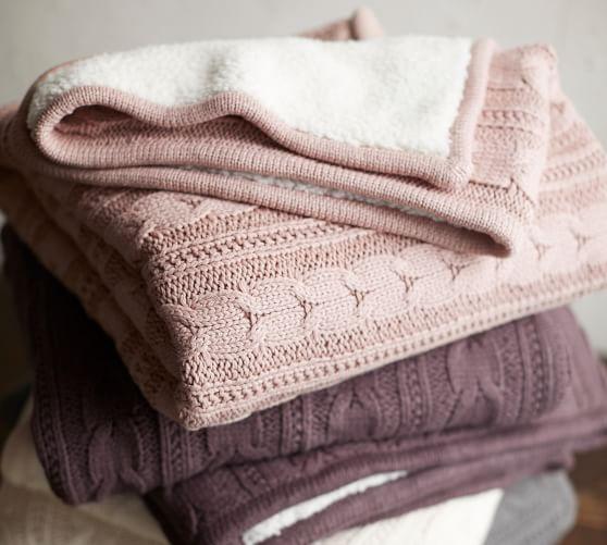 Cozy Cable Knit Throw