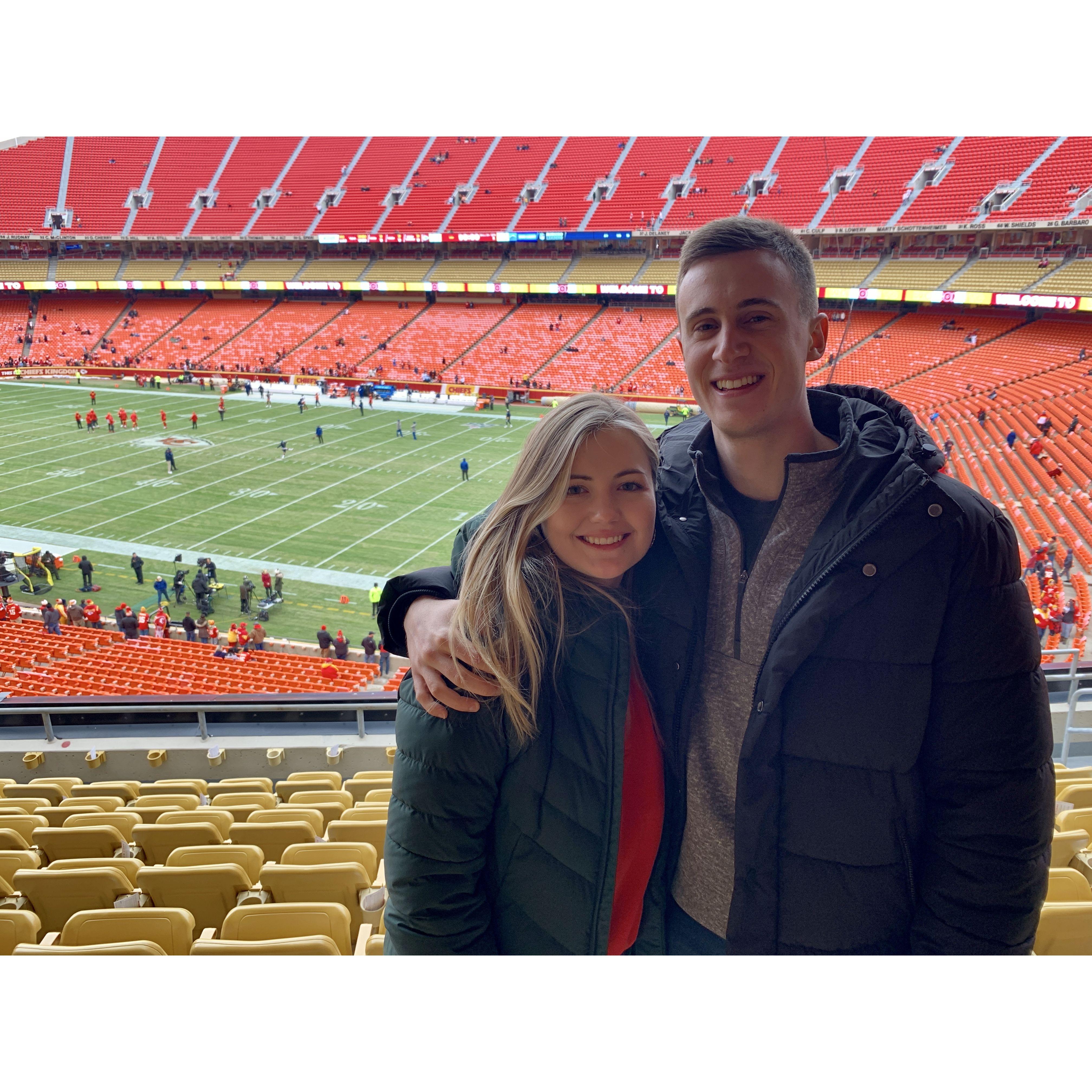 Brendan's first trip to Kansas City, and our first Chiefs game.