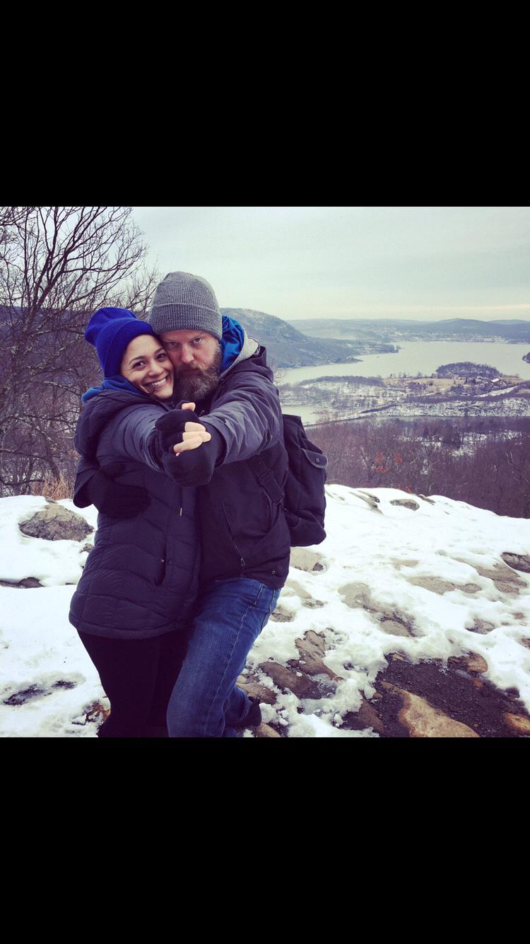 We’ve hiked through snow, rain, storms and sun together! No wonder we fell in love!