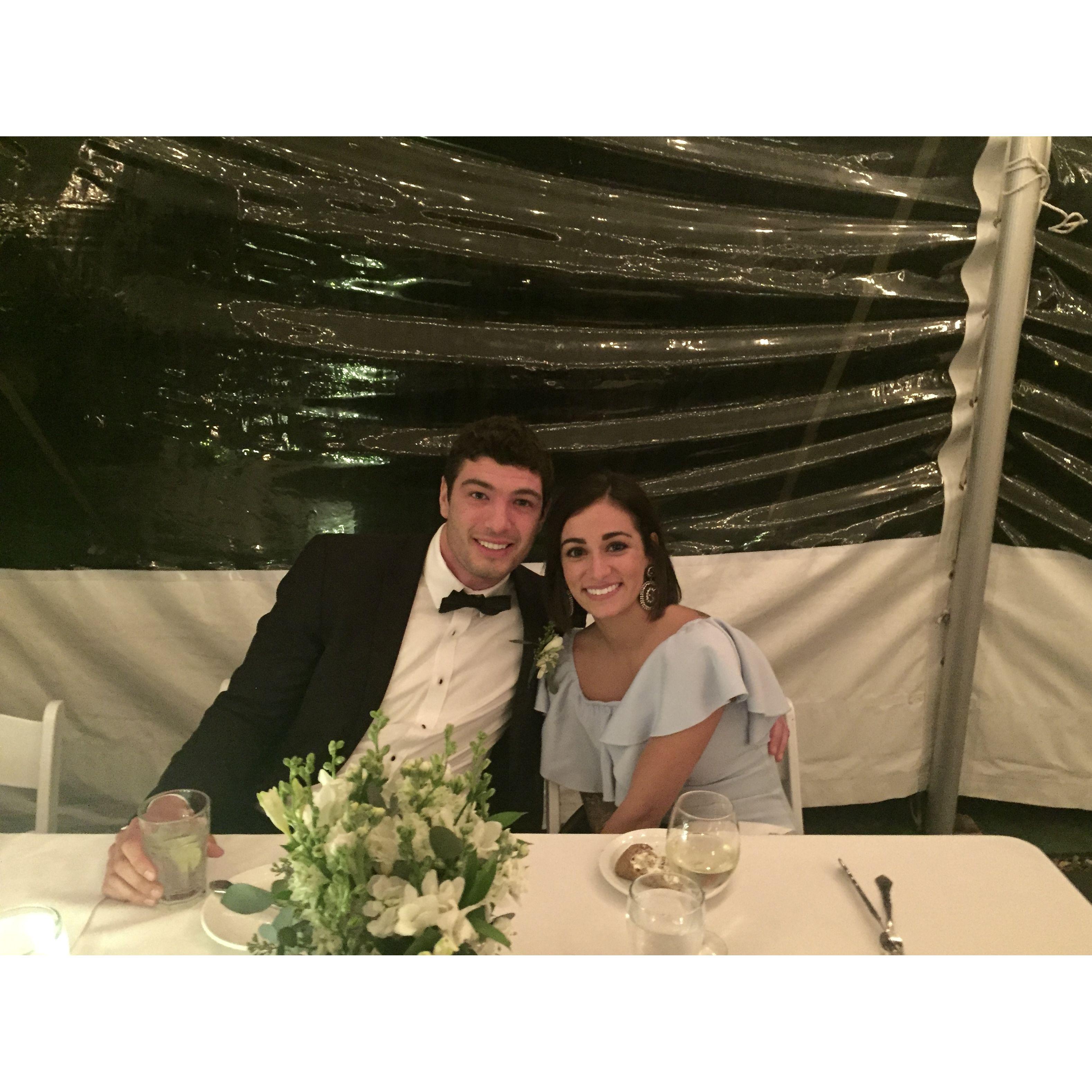Our first photo together in 2019 at the wedding of Dave and Simone Siracuse... thanks to Cindy FitzMorris! ❤️