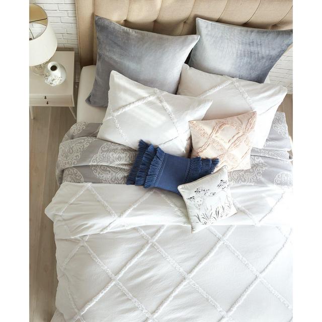 Shameka Chenille Lattice Comforter Set