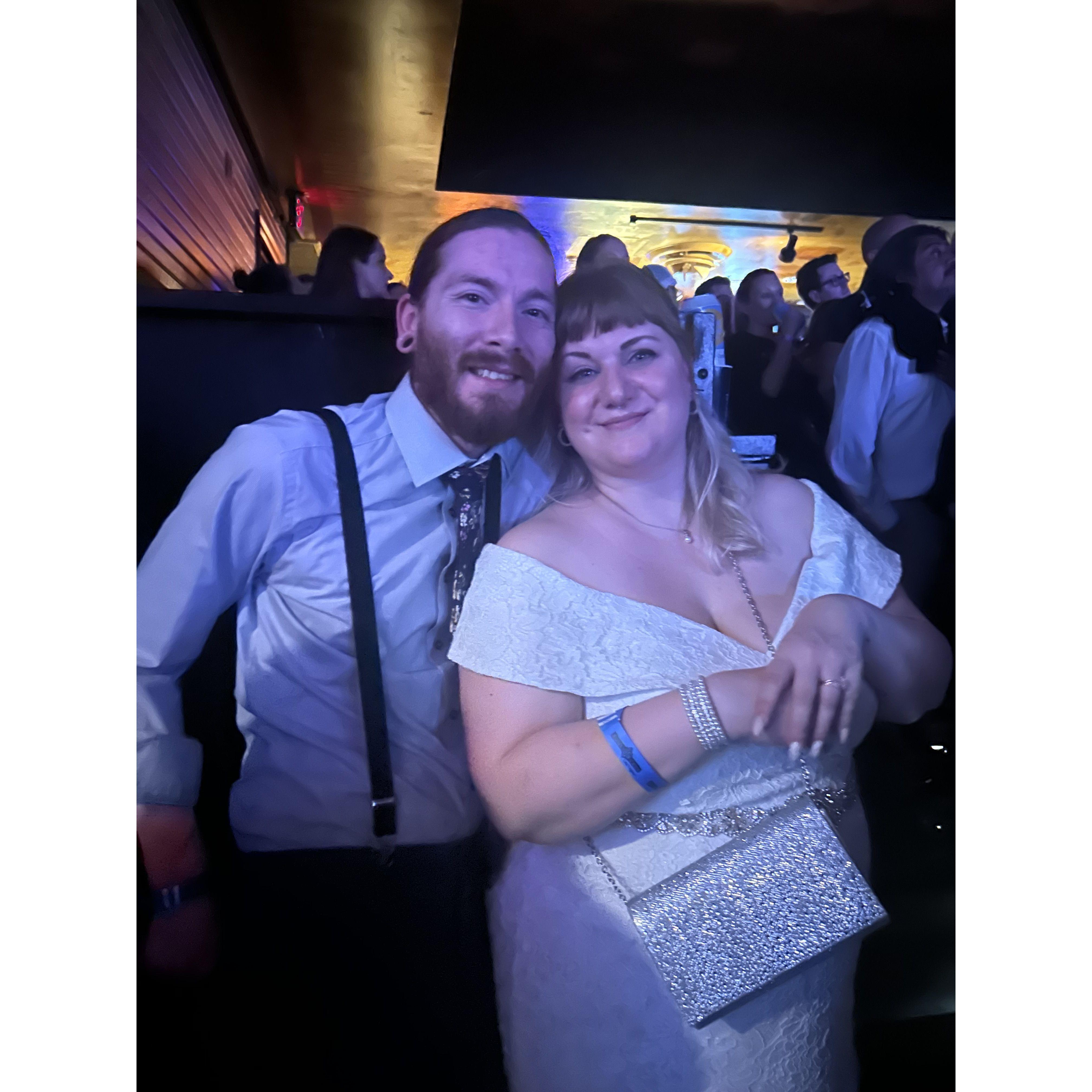 At a Something Corporate Concert after our ceremony