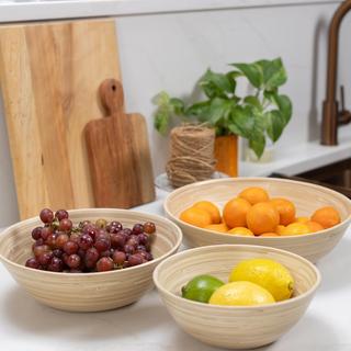 Lexa Bamboo 3-Piece Bowl Set