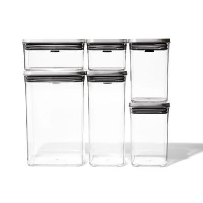 OXO POP 6-Piece Container Set, Stainless-Steel