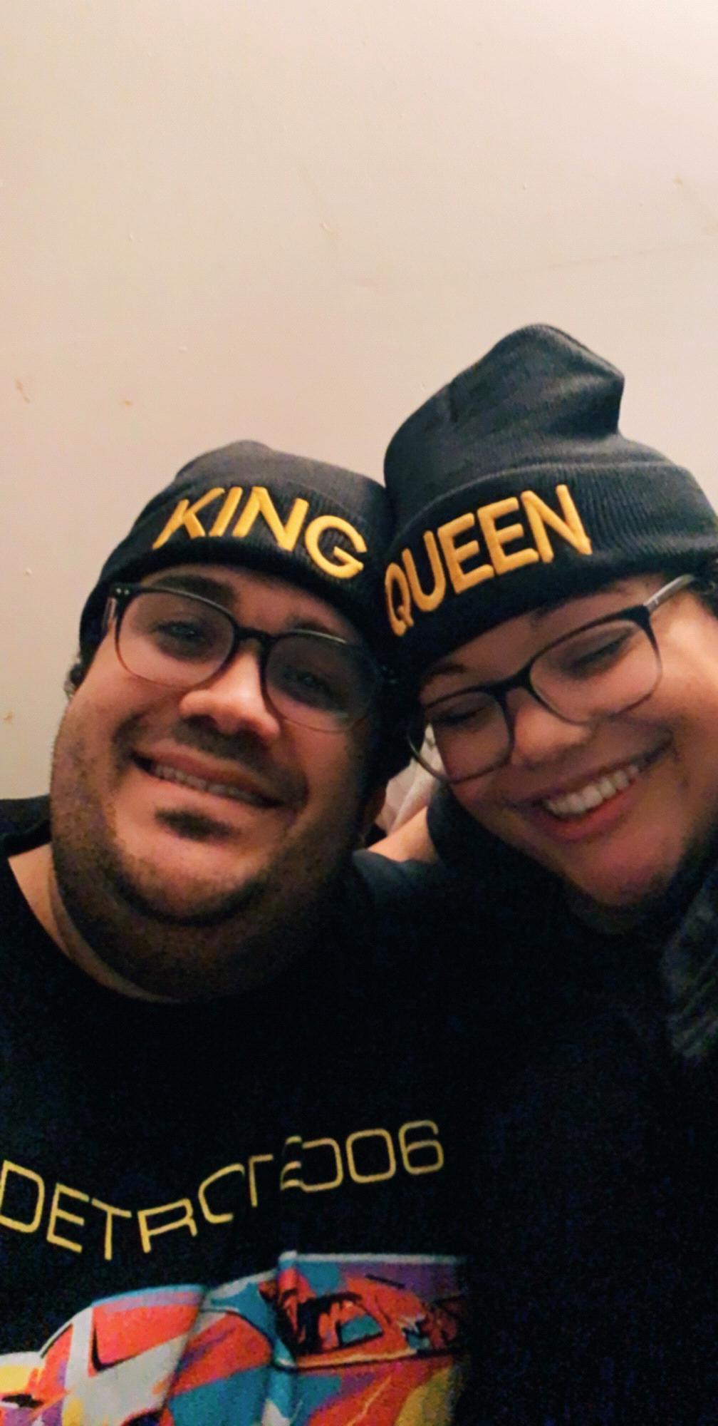Lol Erika got these hats for our 6th month anniversary