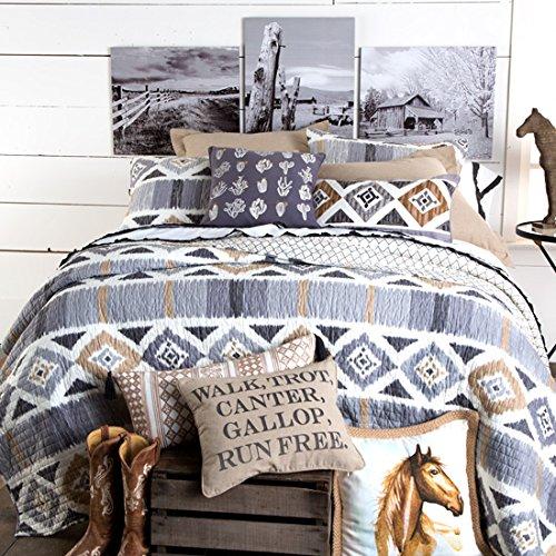 Rod's Walk Trot Canter Southwestern Santa Fe Quilted Bedding, Full/Queen