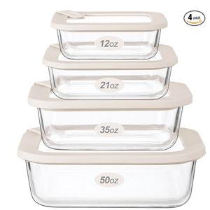 Urban Green Glass Food Storage, 4 Pack