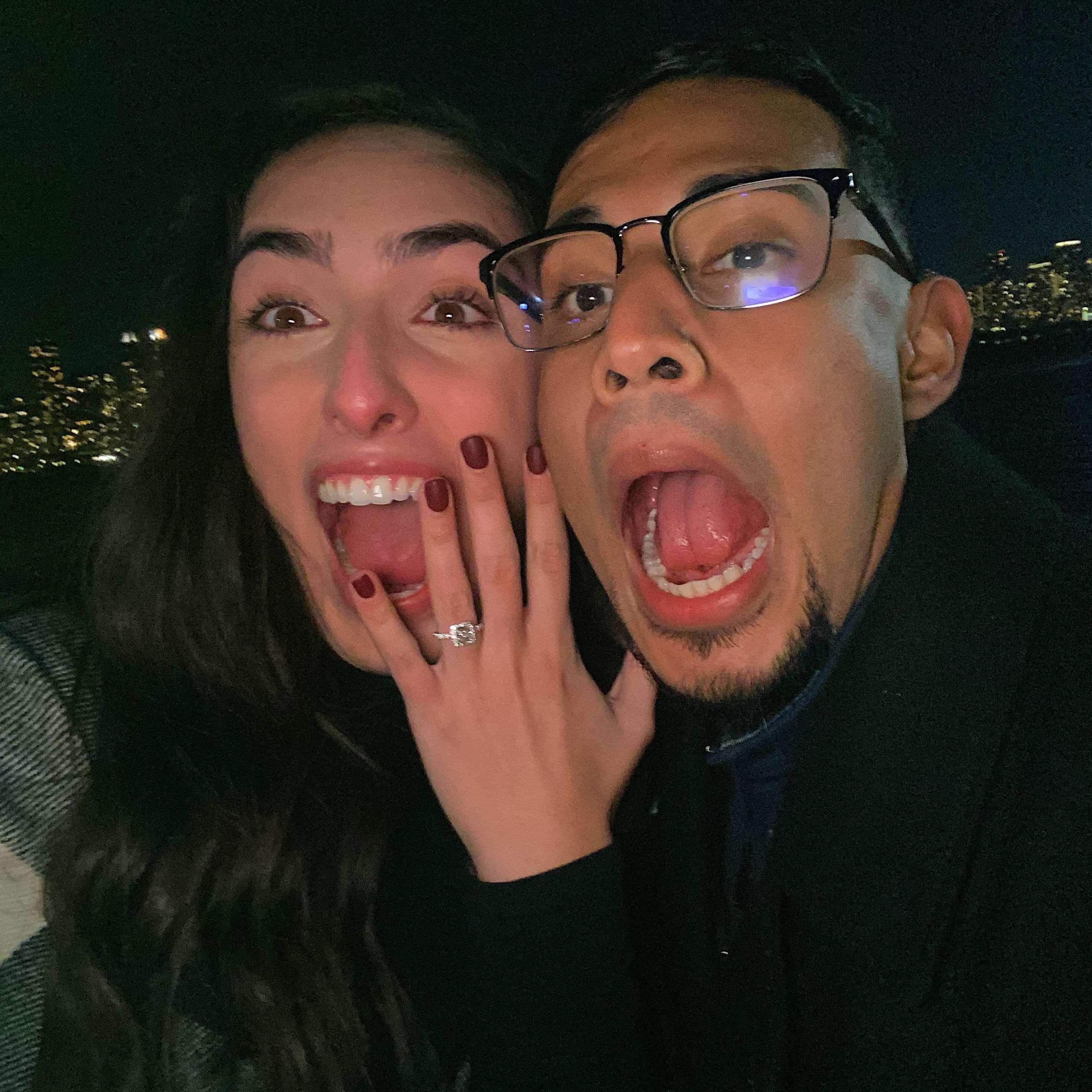 December 2020: Moments after he proposed