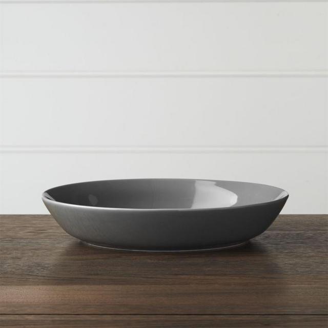 Hue Dark Grey Low Bowl