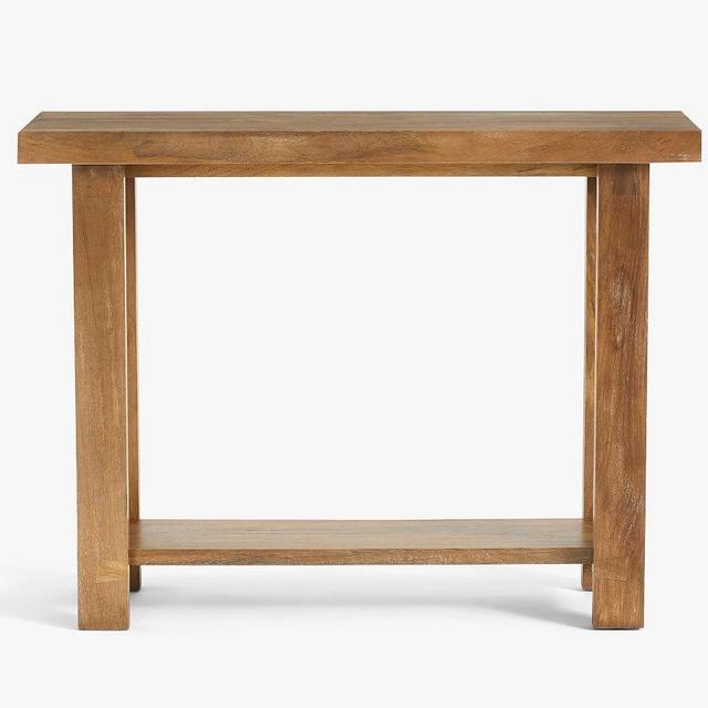 Reed Console Table, Antique Umber