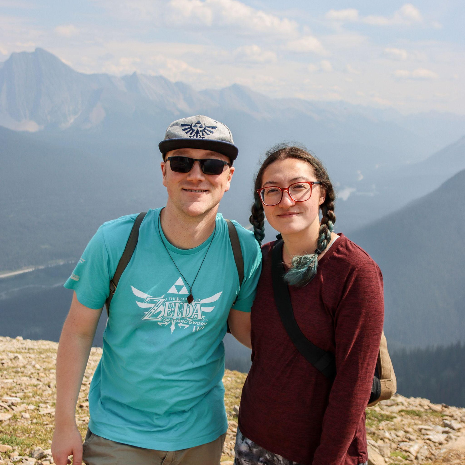 A very difficult hike that we did with some friends called Tent Ridge, we were exhausted and a little scared of how high up we were