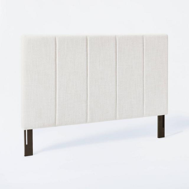 Full/Queen Halecrest Channel Tufted Headboard Cream - Threshold™ designed with Studio McGee