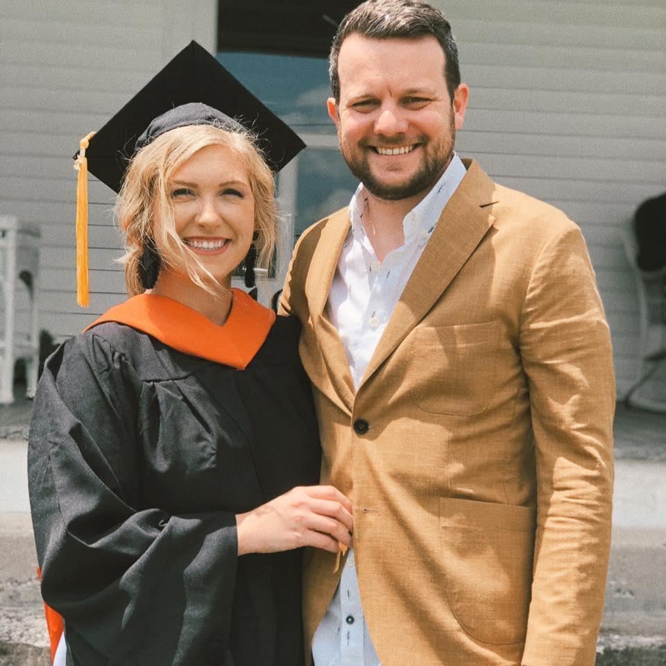 This was the day I graduated with my Master's in Public Health. It was so special to get to spend the day together, at home with family and friends watching via Facebook.