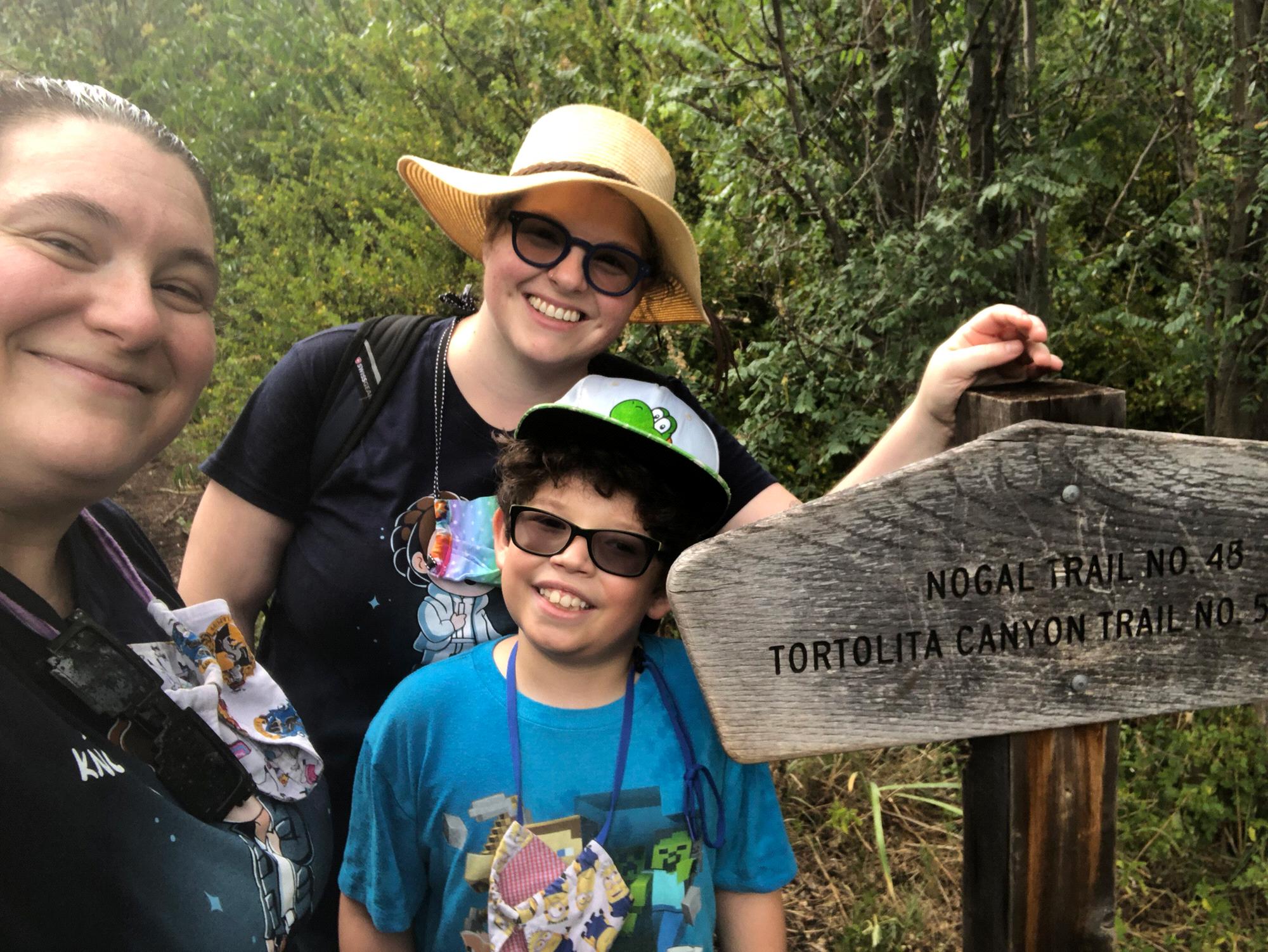 Family hike at Nogal Canyon.