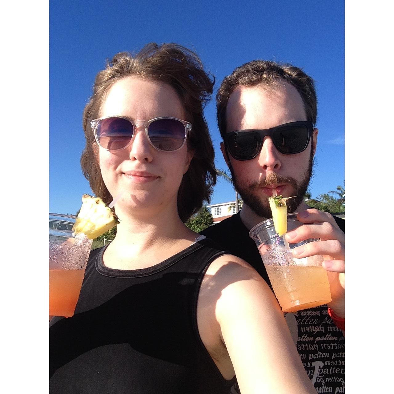 Relaxing on the beach in Sanibel, FL in 2018