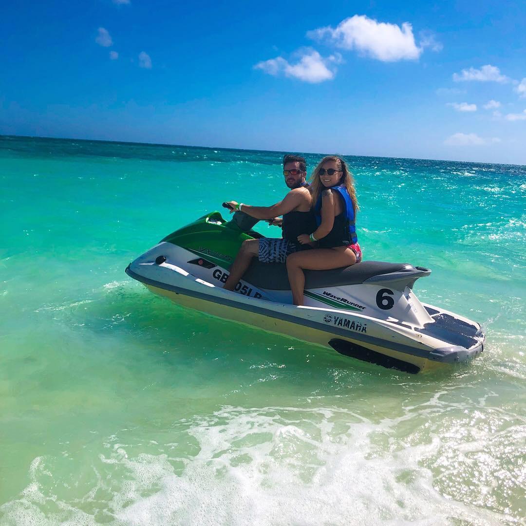 Jet-skiing in the Bahamas