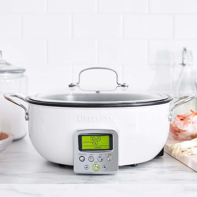GreenPan™ Elite Essential Smart Skillet, Cloud Cream, 6-qt