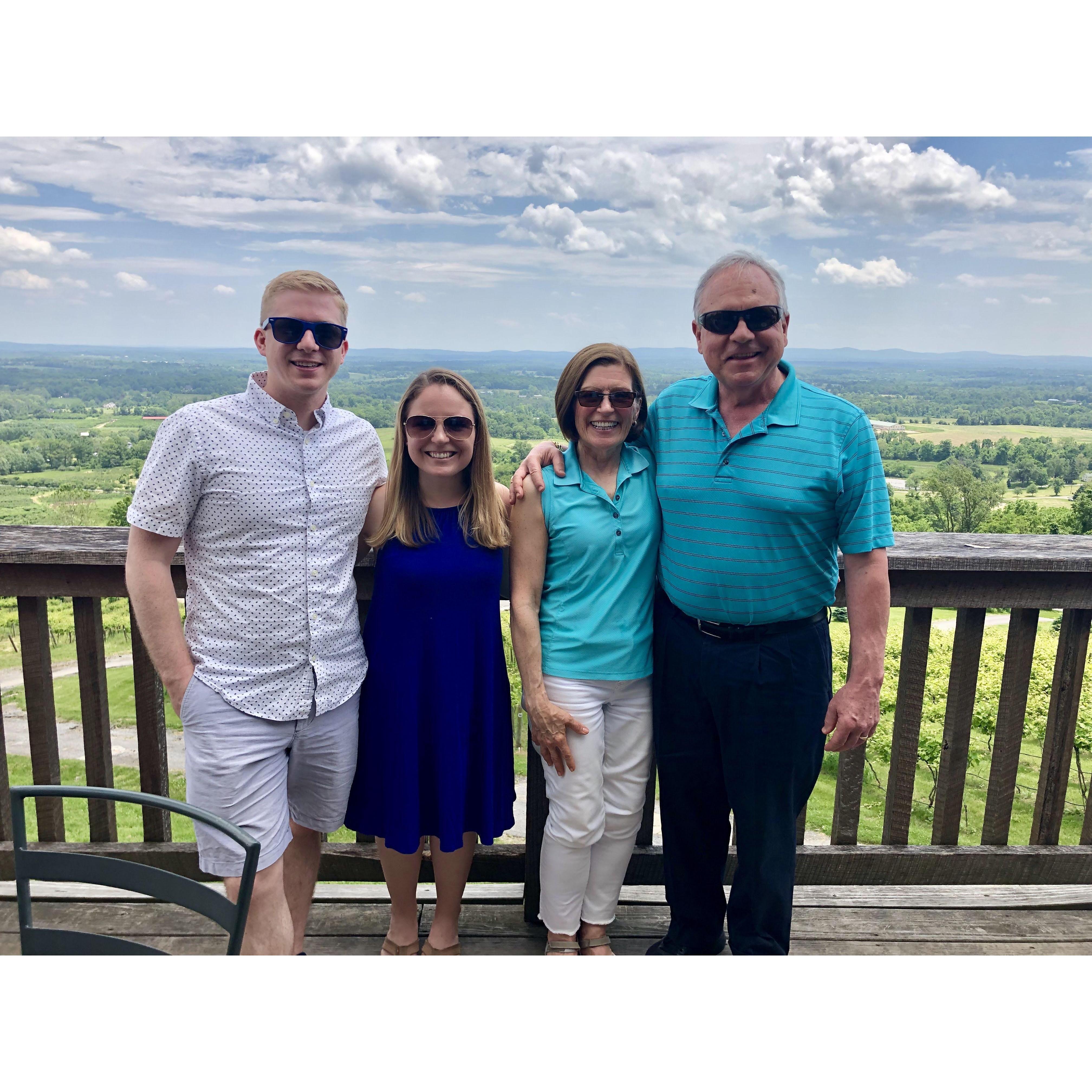 Wine tasting in Virginia with the Rebers.