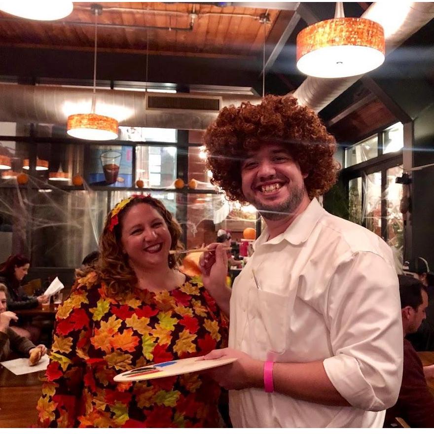 Bob Ross and a happy tree at the CBC Pumpkin Beer Fest
