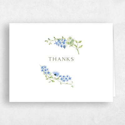 Cornflower Blue Wedding Thank You - Rydal Landscape